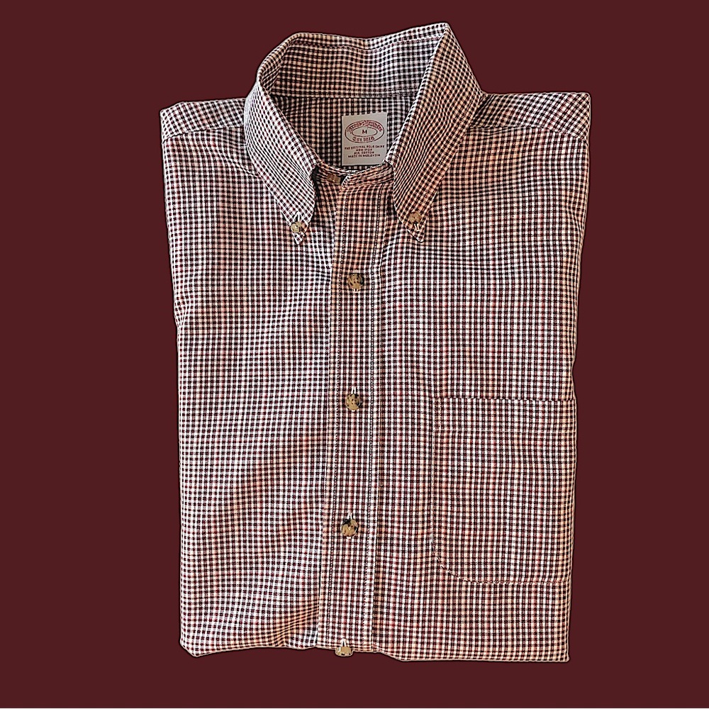 Brooks Brothers Long Sleeve Houndstooth Shirt  Medium